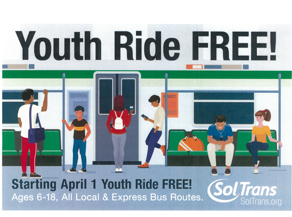 Youth Ride Free starting April 1 ages 6-18